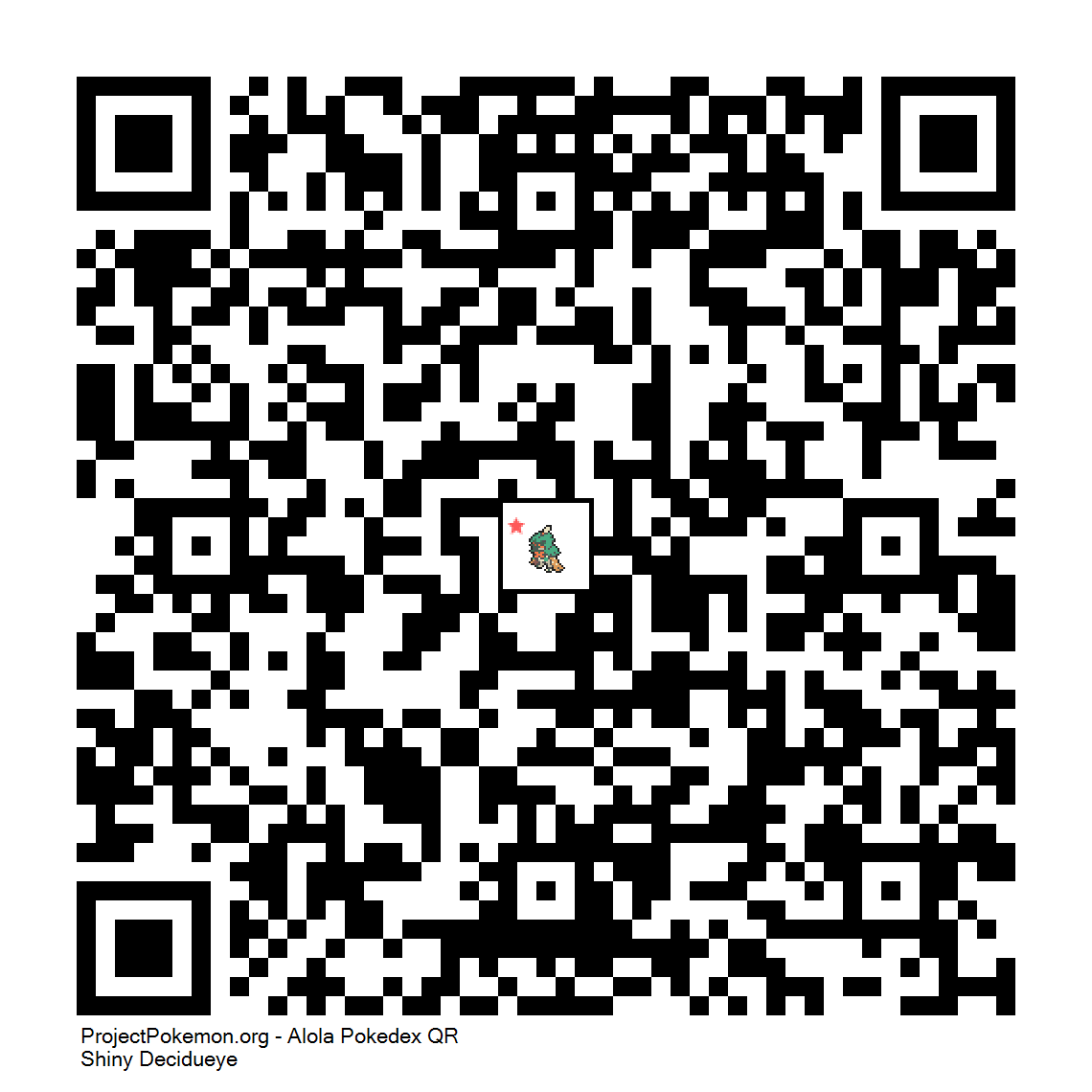 Cdigo QR de Decidueye variocolor